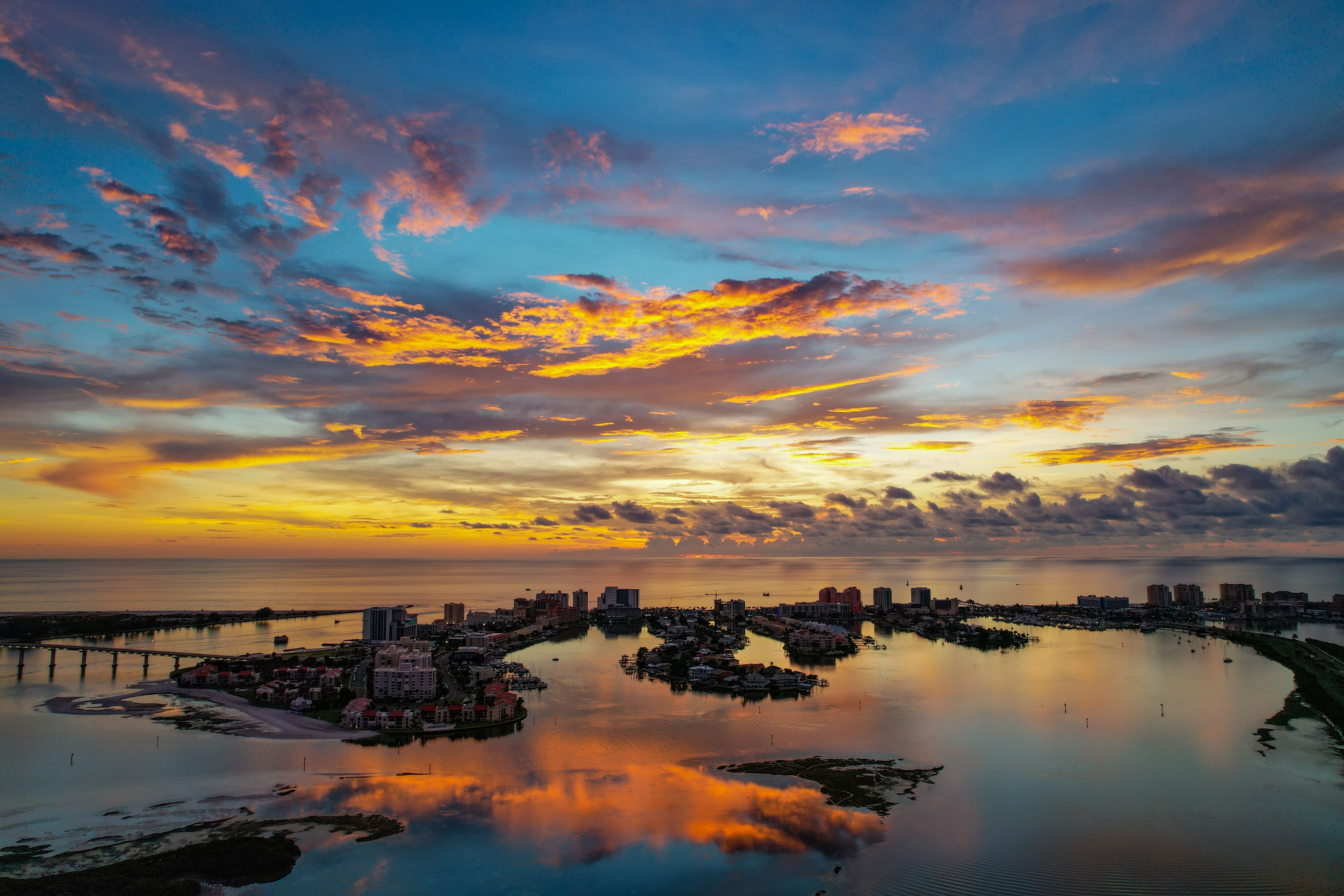 Clearwater, Florida waterfront at sunset